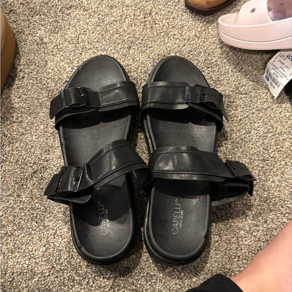 Capelli of New York Women's Black Sandals